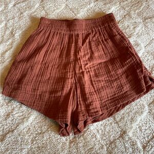 Abercrombie & Fitch Gauze Linen Shorts